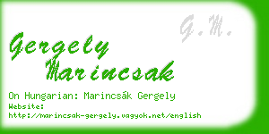 gergely marincsak business card